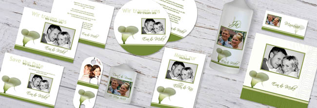 Hochzeitseinladungen und Danksagungen Serie Calla